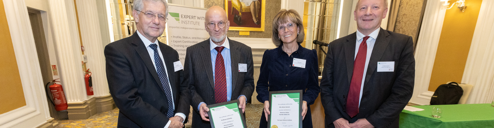 Professor Keith Rix and Alison Somek awarded Honorary Fellowship of the EWI